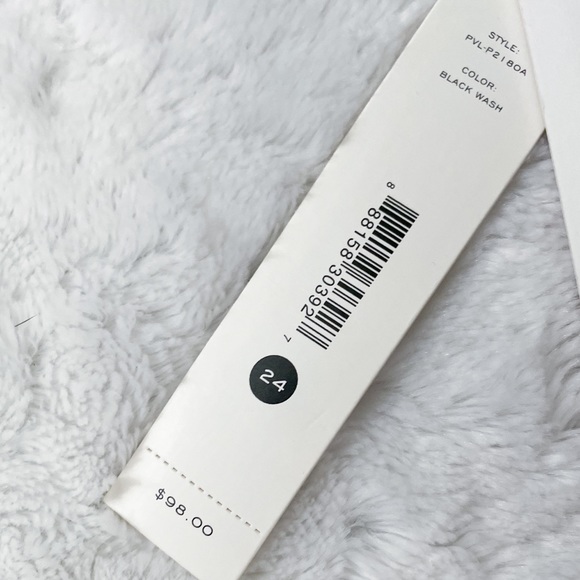 NWT-AQUA Glitter Side Striped Black Frayed Jeans - Picture 12 of 12